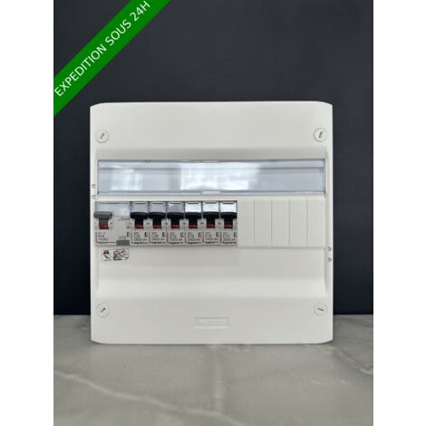 Legrand – Tableau électrique 1 rangée 13 modules – Différentiel 63A type AC automatique – Pré-câblé avec peigne – ID63AC