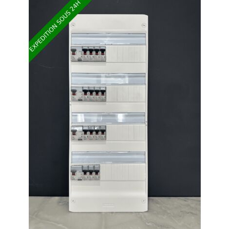 Tableau Ã©lectrique 4 rangÃ©e assemblÃ© par Elec discount avec composant Legrand : 4ID40