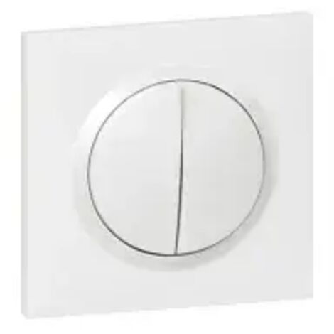 Legrand - Double interrupteur ou va-et-vient dooxie 10AX 250V livré avec plaque carrée