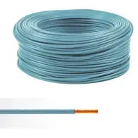 Fil électrique souple ho7v-k 10mm2 bleu clair (prix au m)