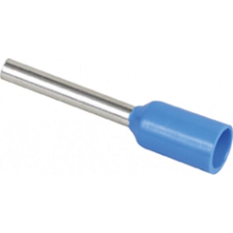 Embout pour fil souple section 0,75mm² Bleu - Prix à la pièce