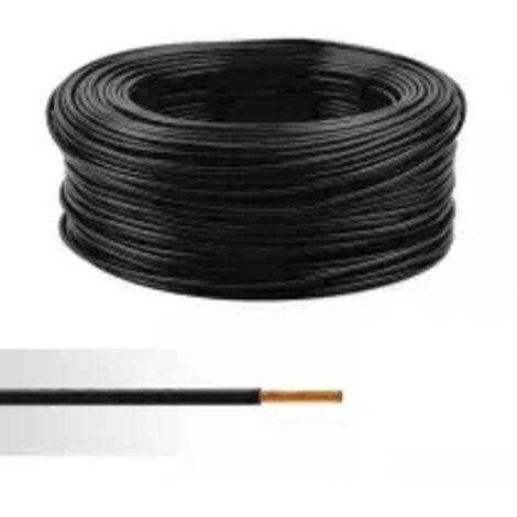 Fil électrique souple ho7v-k 6mm2 noir (prix au m)