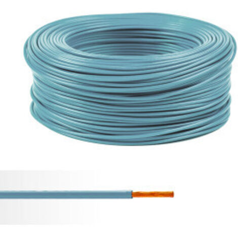 Fil électrique souple ho7v-k 1,5mm2 bleu clair (prix au m)