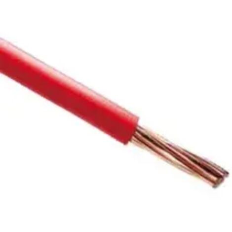 Fil électrique rigide ho7vR 16mm2 rouge (prix au m)
