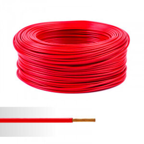 Fil électrique souple ho7v-k 2,5mm2 rouge (prix au m)