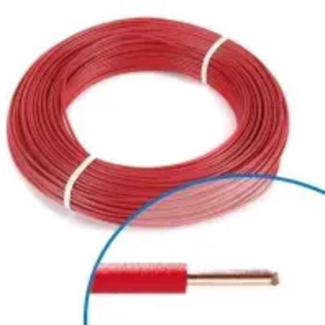 Fil électrique souple ho7vU 1,5mm2 rouge - Couronne de 100m
