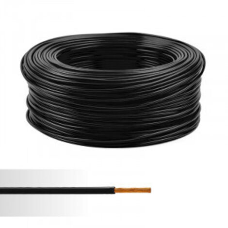 Fil électrique souple ho7v-k 4mm2 noir (prix au m)