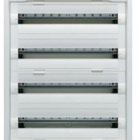 Hager – Coffret électrique nu saillie 4 rangées – 96 modules – IP30 IK07 – Blanc RAL 9010 – Plastique et métal – Dimensions 550x750x193mm - FD42DN