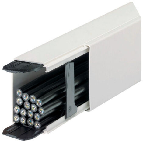 Hager – Goulotte PVC 90x60mm blanc pur – LFF6009009016 – Barre de 2 mètres – Installation facile avec accessoires inclus
