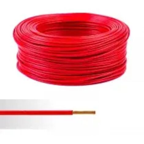 Fil électrique souple ho7v-k 6mm2 rouge (prix au m)