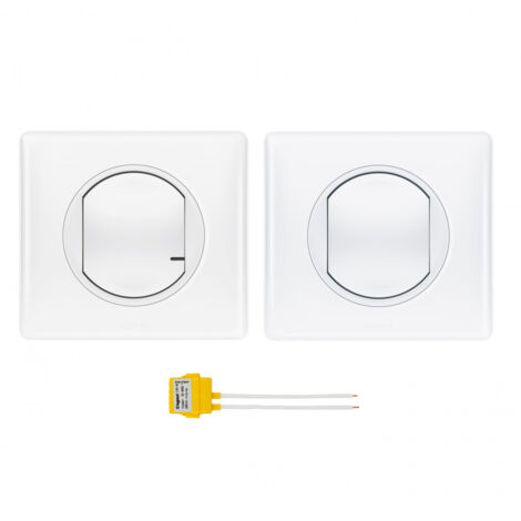 Legrand – Prêt-à-poser va-et-vient sans fil/pile – Poussoir complet – Pour installation électrique – Compatible avec Céliane With Netatmo – Blanc