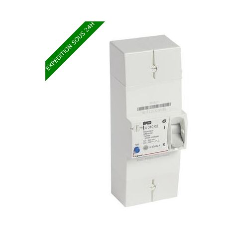 Legrand 401002 Disjoncteur de branchement Enedis bipolaire différentiel 500mA instantané 2P 90A