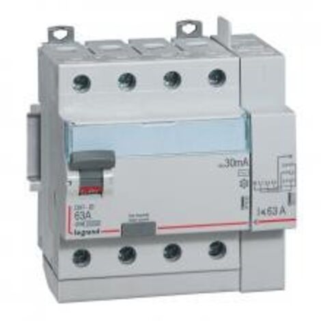 Interrupteurs différentiels tétrapolaire vis/auto Legrand - 63A / 300mA / Type AC - 411655