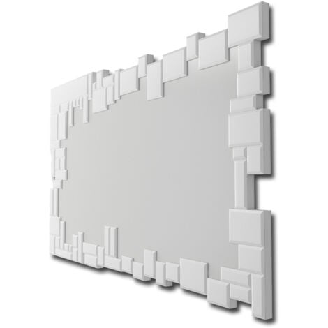 DekoArte E077 - Espejos Decorativos Modernos De Pared, Espejos  Sofisticados Grandes Rectangular Color Blanco, 1 Pieza 120x70cm