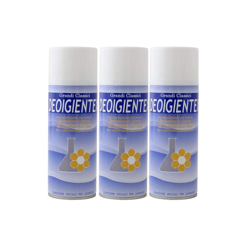 3 X RAMPI DEOIGIENTEX Deodorante Igienizzante Tessuti superfici ambiente  Antitarme Spray 400 ML