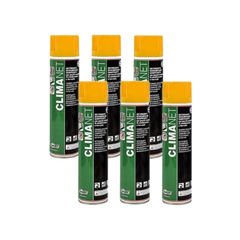 6 X Facot CLIMANET SPRAY Detergente igienizzante antibatterico antimuffa condizionatori 600 ML