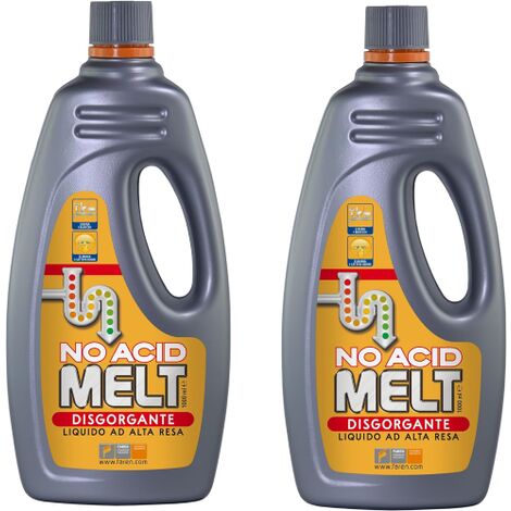2 X Faren MELT NO ACID Disgorgante liquido concentrato 1 LT