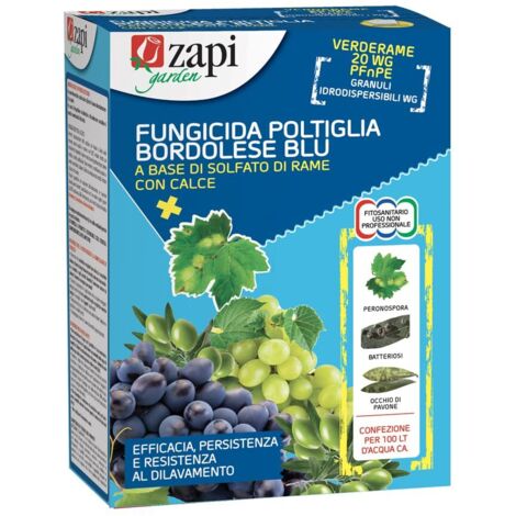 ZAPI Fungicida Poltiglia Bordolese Blu 20 WG 500 Gr Solfato di Rame con Calce Verderame