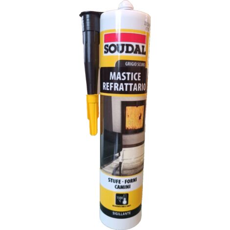 Mastice Refrattario Silicone Alta temperatura 1500°C per Forni Stufe e Caminetti