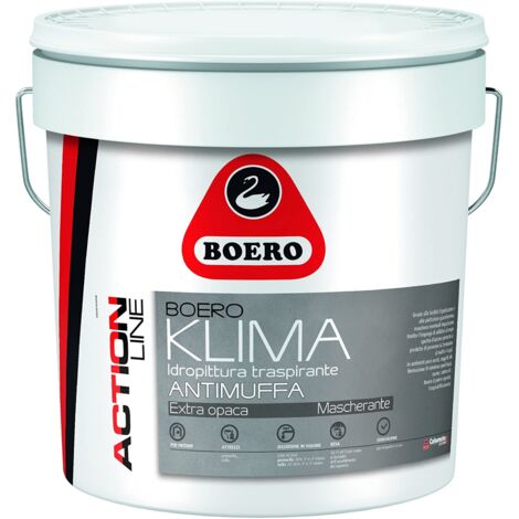 Boero BOEROKLIMA BIANCO pittura traspirante opaca antimuffa 14 LT 14 LITRI
