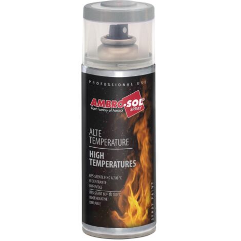 Ambro-Sol SMALTO ACRILICO ALTE TEMPERATURE Stufe caldaie canne fumarie 400 MLBianco BIANCO
