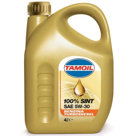Idroweb – Olio motore sintetico Tamoil 5W30 100% – Per motori benzina e turbodiesel – Flacone da 4 litri – Massima protezione e risparmio carburante (1/4)