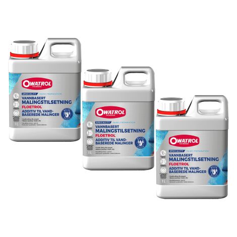 3 X Owatrol FLOETROL Additivo per pitture ad acqua 1 LT
