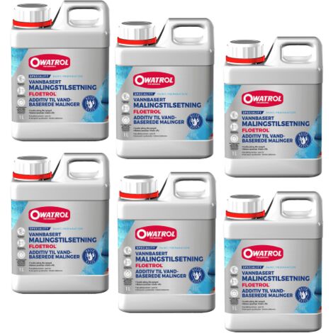 6 X Owatrol FLOETROL Additivo per pitture ad acqua 1 LT