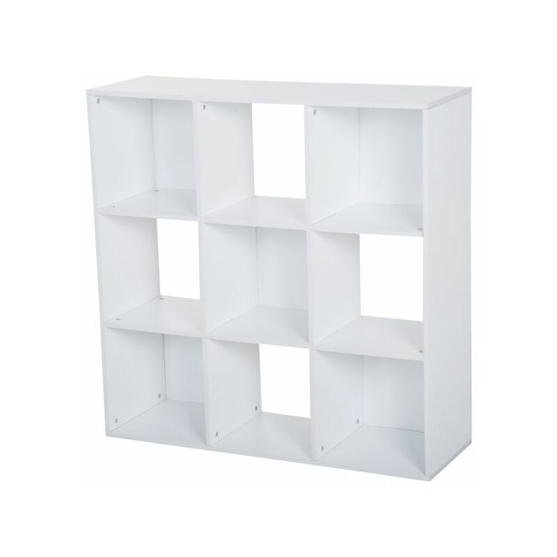 EASYCOMFORT Libreria 9 Scomparti Cubo Bianca 91.5x29.5x91.5cm