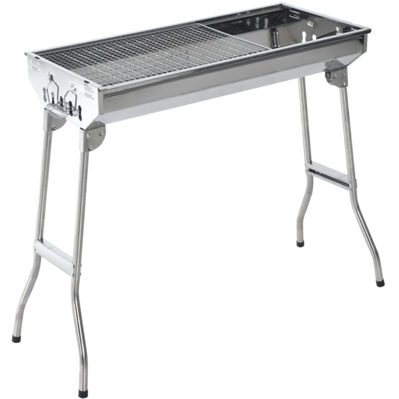 EASYCOMFORT Griglia BBQ a Carbonella, Barbecue Portatile e Pieghevole in  Acciaio Inox 73×33×