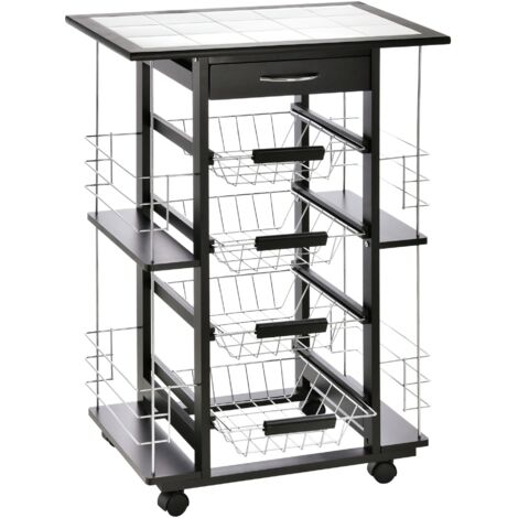 Organizer Sottolavello QUALDURA – 2 Ceste Estraibili In Metallo Con Manico In Legno, Altezza Regolabile, Antiscivolo, Carico 8 Kg