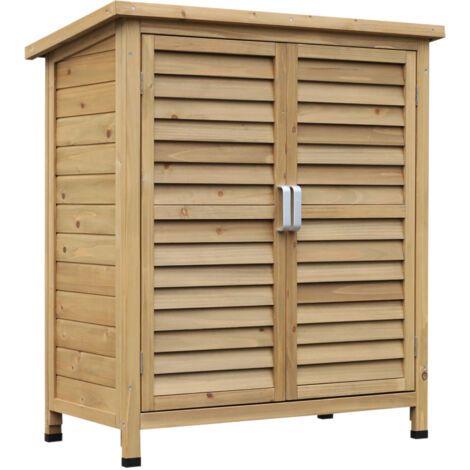 easycomfort casetta da giardino in legno di abete con tetto in bitume impermeabile, 87x46.5x96.5cm
