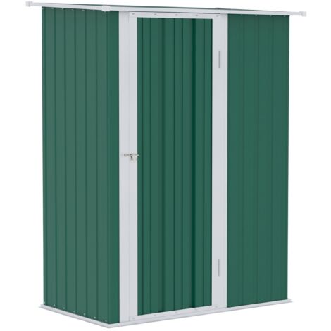 easycomfort casetta porta attrezzi capanno in acciaio impermeabile 142x84x189cm