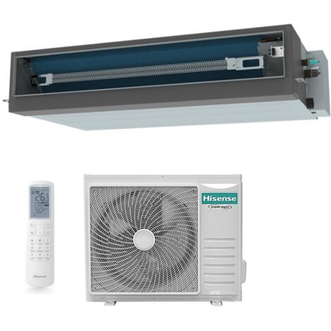 Climatizzatore Condizionatore Hisense Inverter Canalizzato Canalizzabile serie TURBO 24000 Btu AUD71UX4RFM8 + AUW71U4RK8 R-32 Wi-Fi Optional Classe A++/A++ con Telecomando di serie