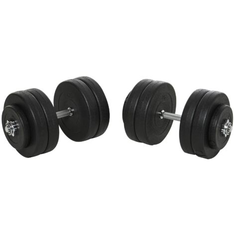 easycomfort set manubri palestra 50kg (8x5kg, 4x1.5kg), pesi palestra con 12 dischi da 1.5kg, 5kg, փ25mm, per allenamento a casa (1/5)