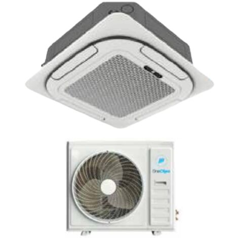 Climatizzatore Condizionatore OneClima Inverter Cassetta 4 Vie 48000 Btu AIR-48 CST-T R-32 Trifase Wi-Fi Optional Griglia Inclusa e Telecomando di Serie