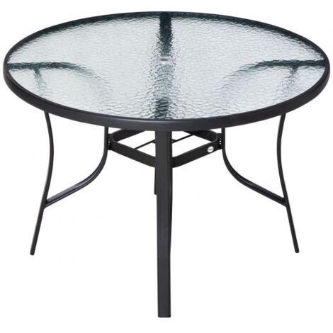 Tavolo da giardino rotondo 60 cm in polipropilene cacao - Sonny