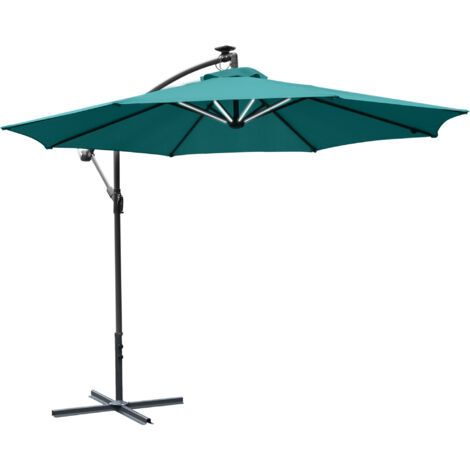 Pure Garden 50-LG1054 - Ombrello semicircolare da terrazza con manovella, 2,8 m, colore: Terracotta