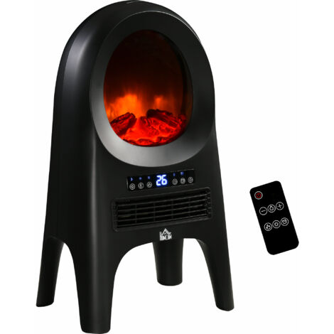 Easycomfort Termoventilatore a 3 Modalità di Riscaldamento con 3 Temperature Regolabili, 33.7x25.5x60.4 cm, Nero (1/5)