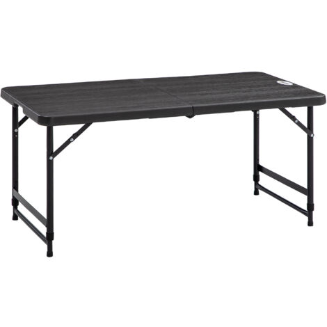 Easycomfort Tavolo da Giardino Pieghevole per 4 Persone con Altezza Regolabile, in Acciaio e HDPE, 118x60x74 cm (1/5)