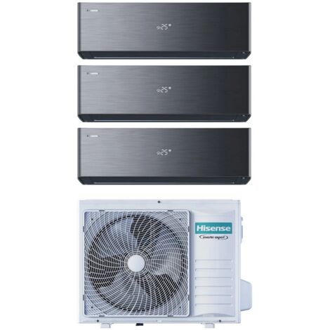 Condizionatore Hisense Trial Split Inverter ENERGY PRO X BLACK 9+9+12 con 3AMW52U4RJC R-32 Wi-Fi Integrato