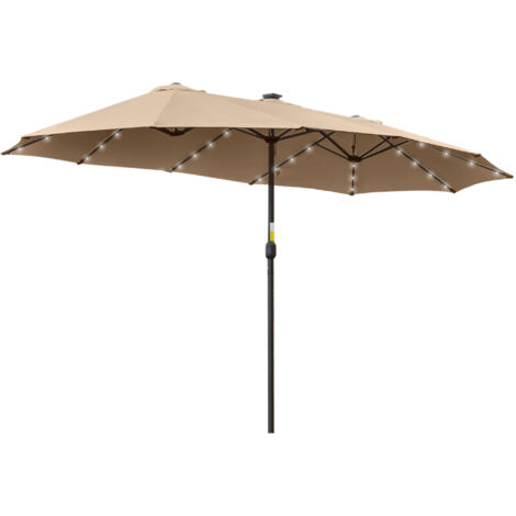 ABCCANOPY Ombrelli solari a LED a lunga durata con 24 luci a LED, 2,5 m