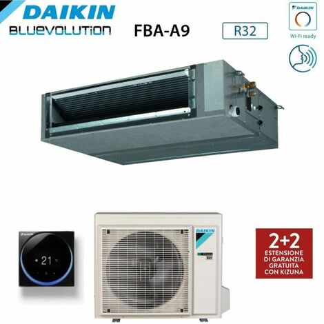 Climatizzatore Condizionatore Daikin Bluevolution Canalizzato Media Prevalenza 12000 Btu FBA35A Monofase R-32 Wi-Fi Optional - Garanzia Italiana R-32,Comando a filo Madoka Nero BRC1H52K,Italia 2+2
