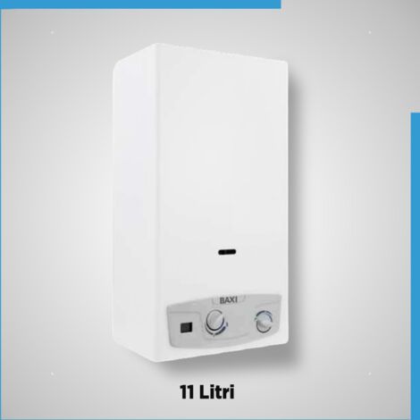 Scaldabagno a camera aperta Baxi ACQUAPROJET+ BLUE 11i Metano Low NOx A7698573 a Tiraggio Naturale
