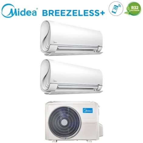 Climatizzatore Condizionatore Midea Dual Split Inverter serie BreezeleSS+ 9+12 con M2OD-18HFN8-Q R-32 Wi-Fi Integrato 9000+12000 - Novità (1/4)