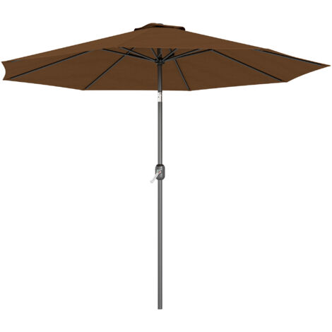 Outsunny – Ombrellone da giardino rotondo 295 cm – Struttura in metallo resistente – Palo smontabile e inclinabile – Copertura in poliestere 180g/m² (1/5)