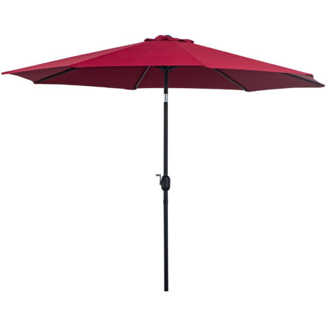 Outsunny Ombrellone da Giardino 3x2.5 m Inclinabile in Metallo e Poliestere