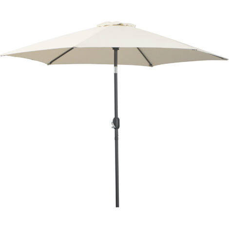 Outsunny Ombrellone da Giardino Inclinabile in Alluminio e Poliestere