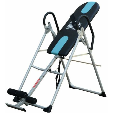 EASYCOMFORT Panca a Inversione Gravitazionale Professionale Imbottita, Tavola di Inversione in Acciaio, 65x112-142x126cm