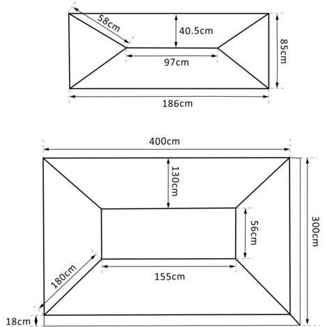 easycomfort copertura per gazebo da giardino tetto sostitutivo anti-uv impermeabile in poliestere 3x4m (1/5)